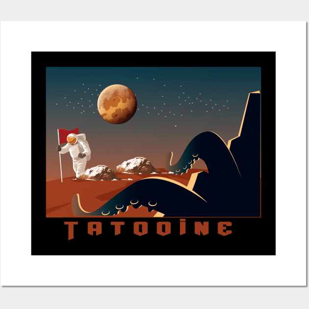 Visit Tatooine, Vintage, Retro, travel agent, movie, tatooine Wall Art by wiixyou